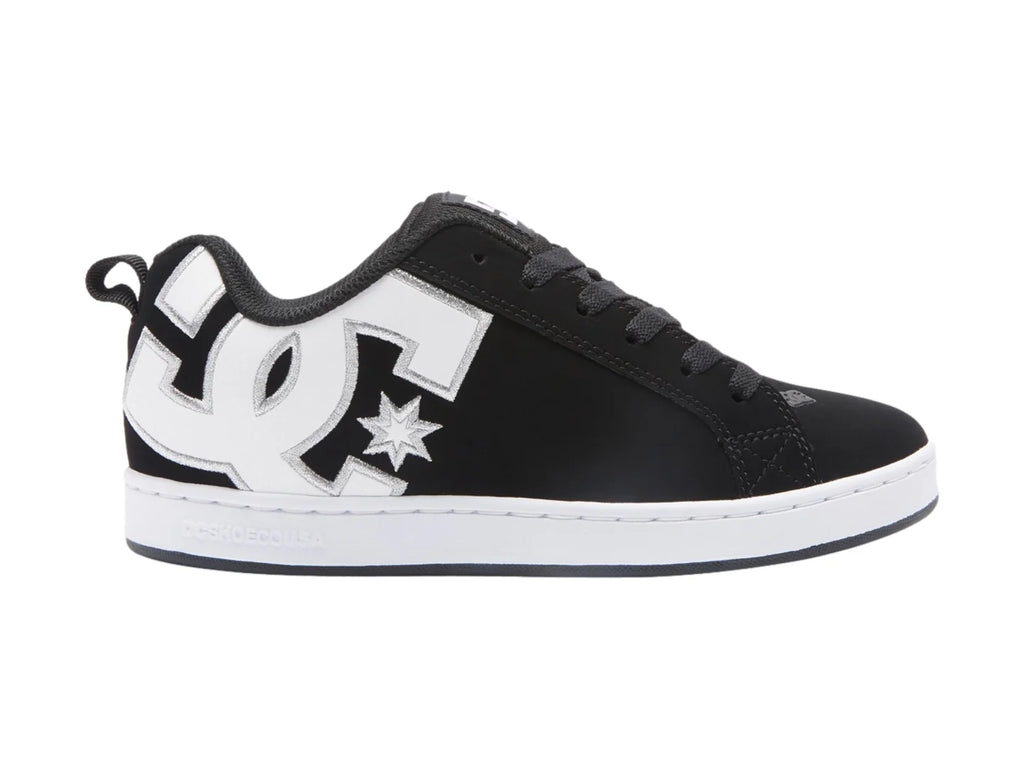 Tenis DC Shoes Court Graffik Negro y Blanco para Niño