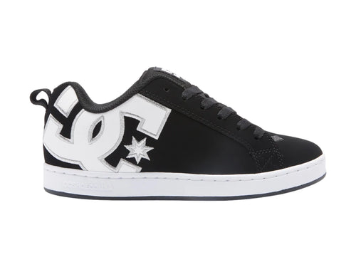Tenis DC Shoes Court Graffik Negro y Blanco para Niño