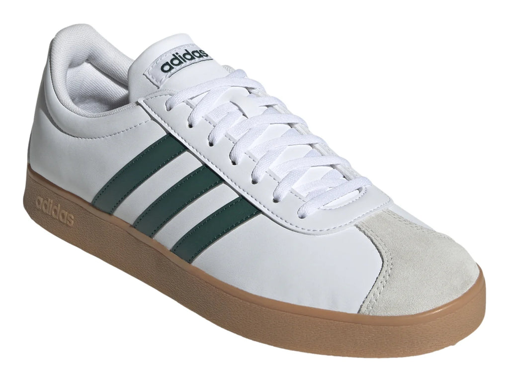 Tenis Adidas VL Court Base Blanco y Verde para Hombre