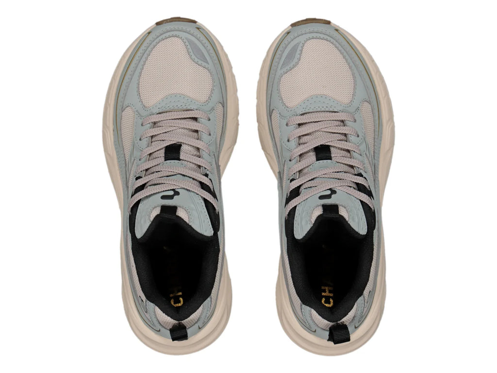 Tenis Charly Fashion Sport Beige y Azul para Mujer