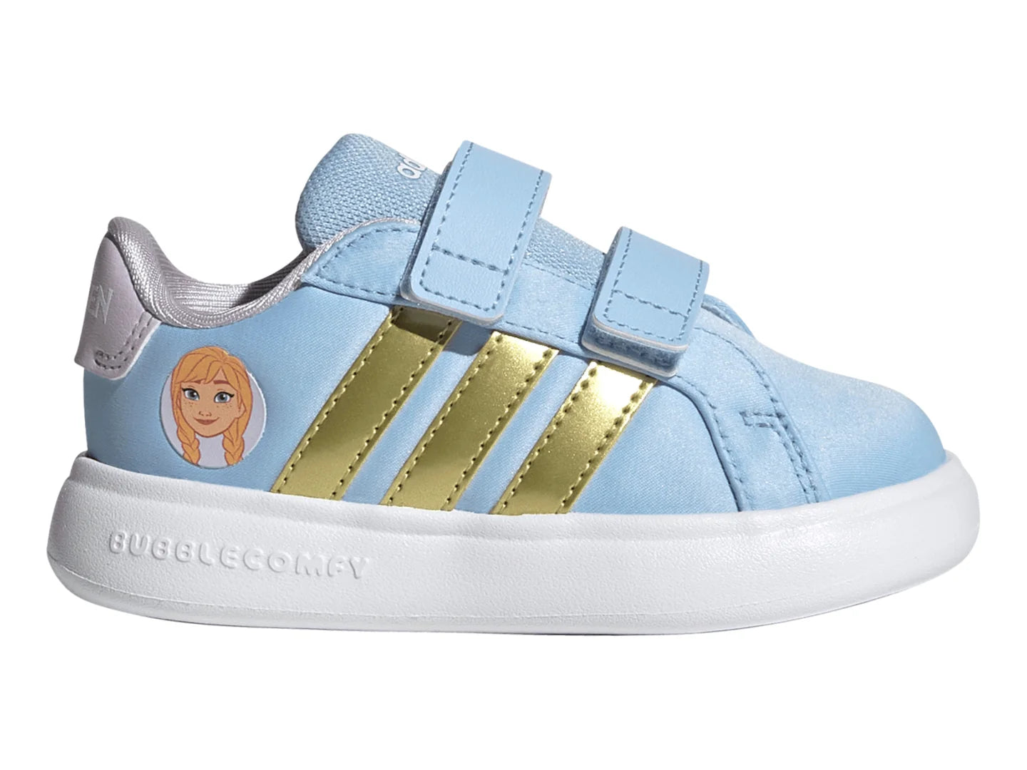 Tenis Adidas Grand Court Anna I Azul y Dorado para Niña