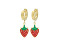 Aretes ROZE de Fresa Dorado para Mujer