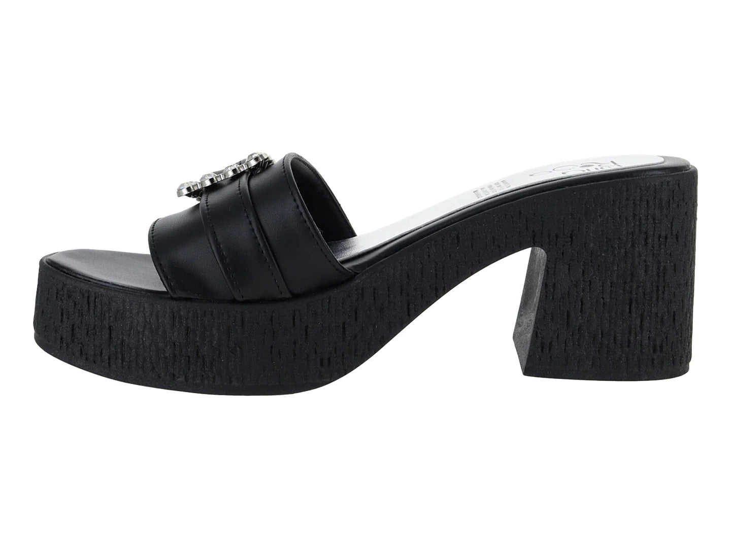 Sandalias de Tacón Luna Rosa Negro para Mujer