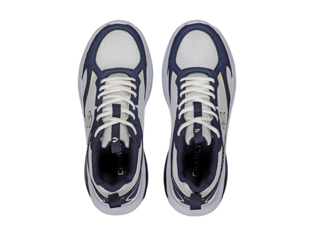 Tenis Charly Blanco Azul Marino y Beige para Hombre