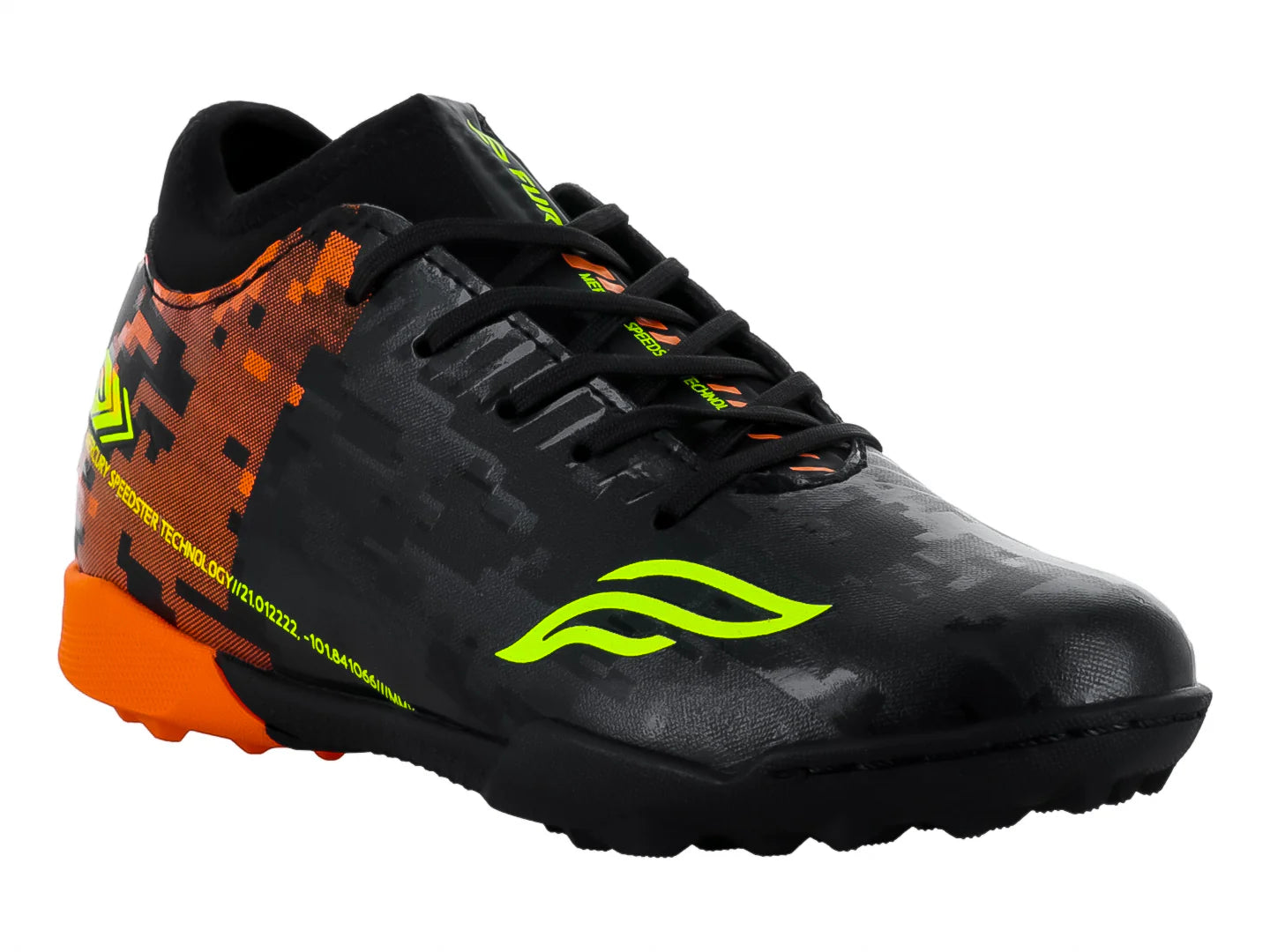 Tenis de Fútbol FURIA Negro Naranja para Niño