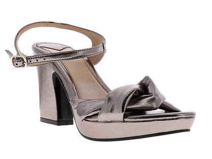 Sary Zapatillas de Fiesta Color Gris Metálico para Mujer