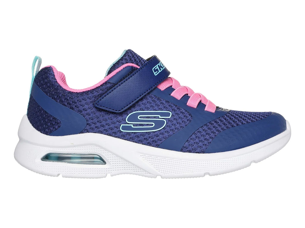 Tenis Skechers Microspec Max Azul y Rosa para Niña