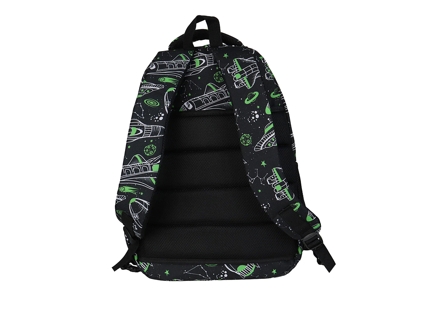 Mochila Terry Nave Espacial Verde Negro para Niño