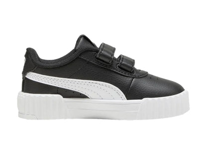 Tenis Puma Carina 30 V Negro y Blanco para Niño