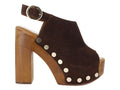 Sandalias de Tacón Edimag Gamuza Color Ferrero para Mujer