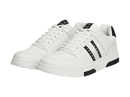 Tenis Tommy Hilfiger The Brooklyn Leather Blanco y Negro para Hombre