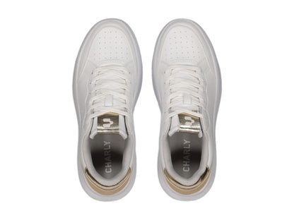 Tenis Charly Blancos con Detalles Camel para Mujer