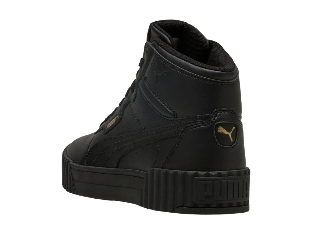 Tenis PUMA Carina 30 Mid Negro y Oro para Mujer
