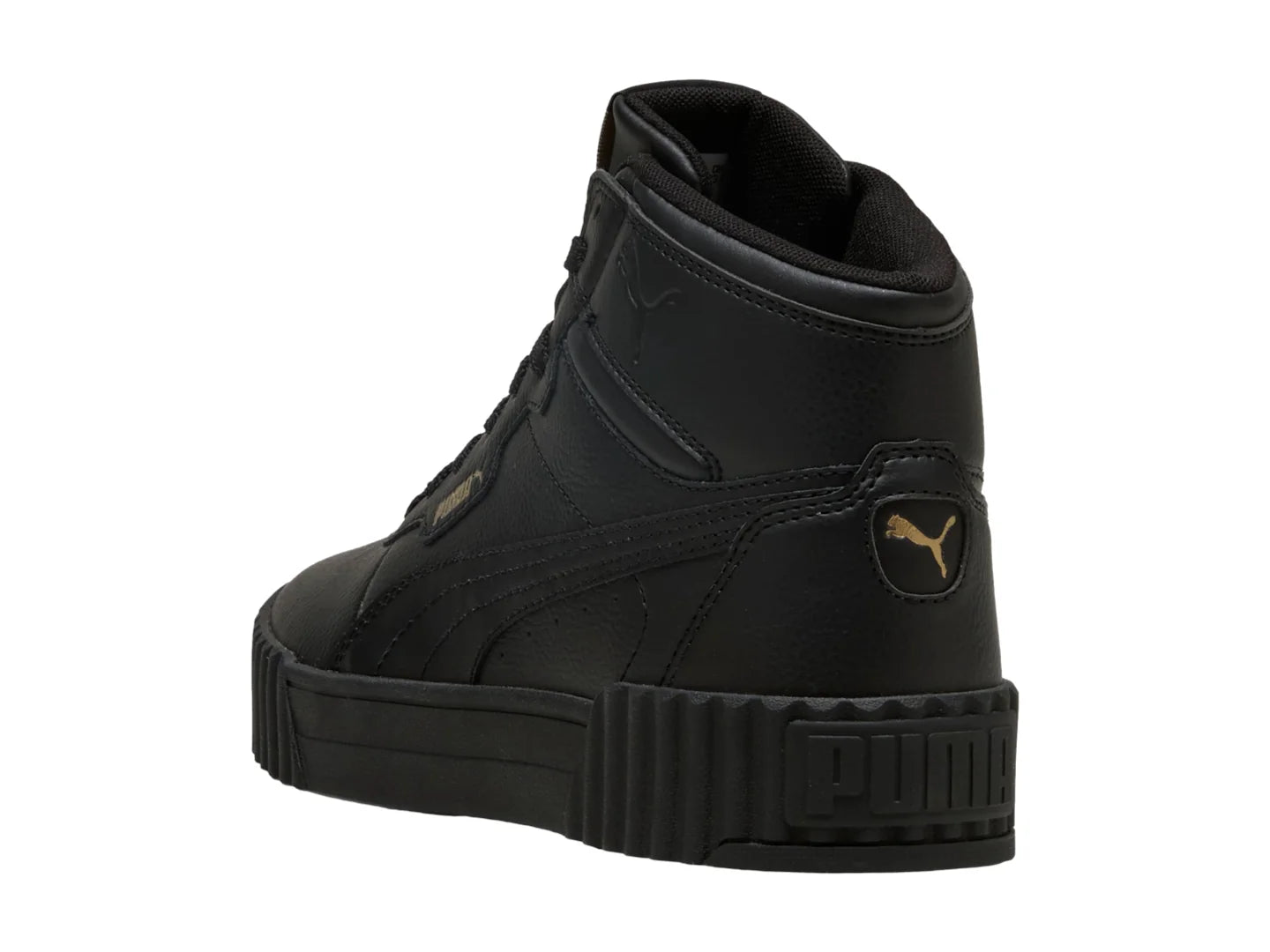 Tenis PUMA Carina 30 Mid Negro y Oro para Mujer