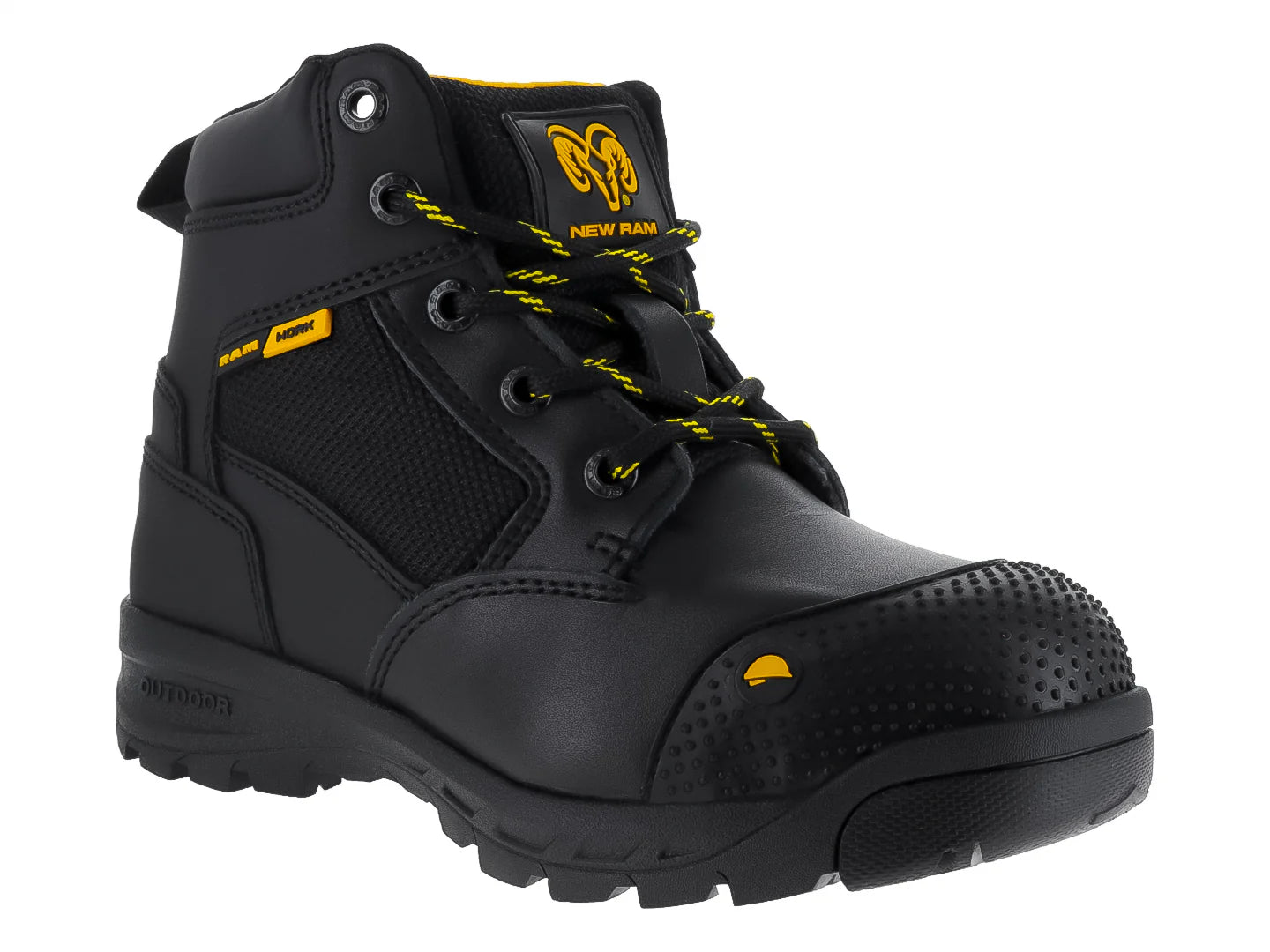Botas de Seguridad RAM Negro Amarillo para Mujer