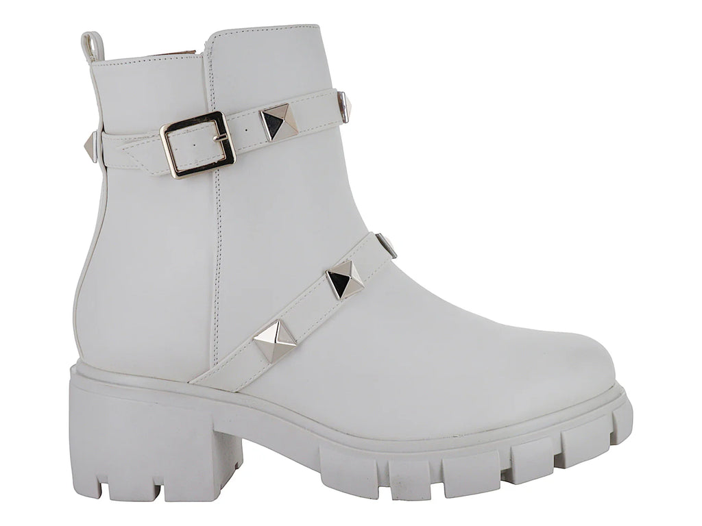 Botines Lady Paulina Blanco con Plataforma para Mujer