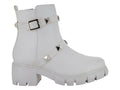 Botines Lady Paulina Blanco con Plataforma para Mujer