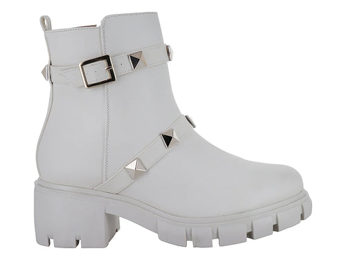 Botines Lady Paulina Blanco con Plataforma para Mujer