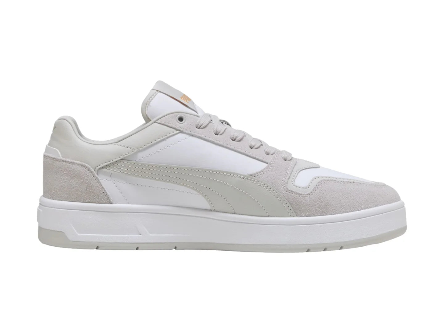 Tenis PUMA Court Classic Street SD Blanco y Gris para Hombre
