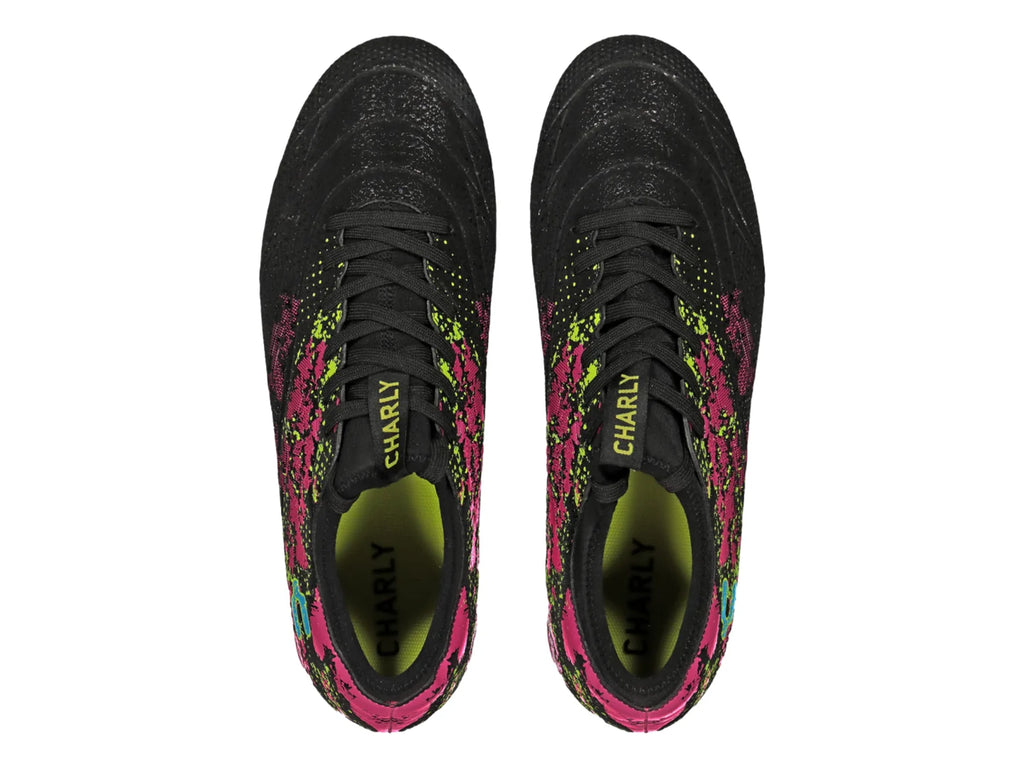 Tenis de Fútbol Charly FG Negro y Fucsia para Hombre