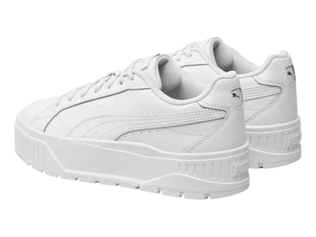 Tenis PUMA Karmen II Jr Blancos y Plata para Niña