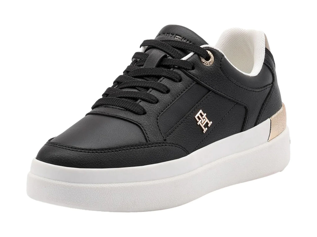 Tenis Tommy Hilfiger Court Negro para Mujer
