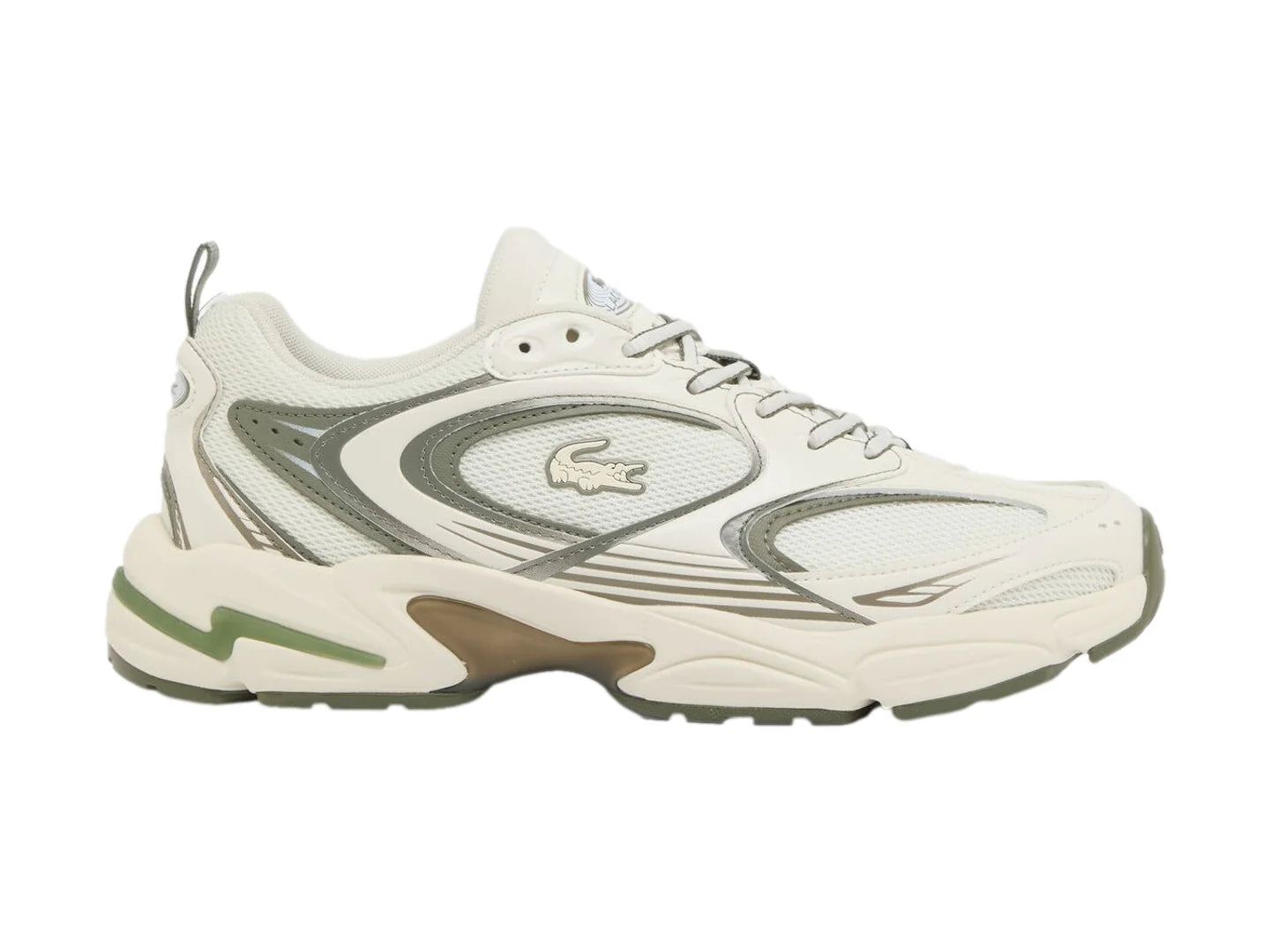 Tenis Lacoste Storm 96 2K Blanco y Caqui para Hombre