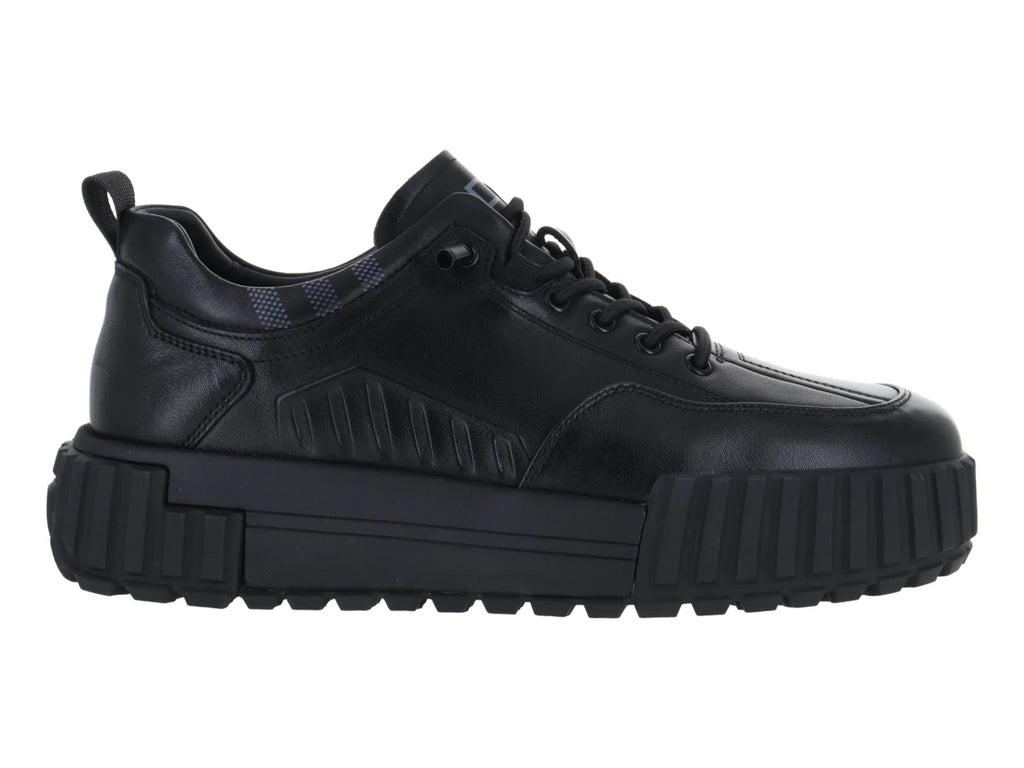 Tenis Buenissimo Negros de Piel para Hombre