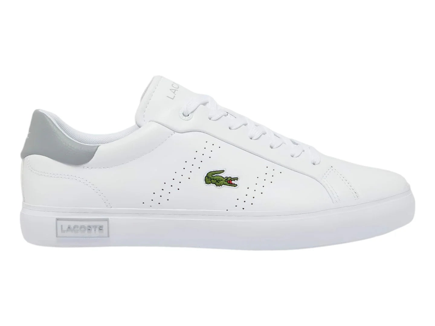 Tenis Lacoste Powercourt 20 Blanco y Gris para Hombre