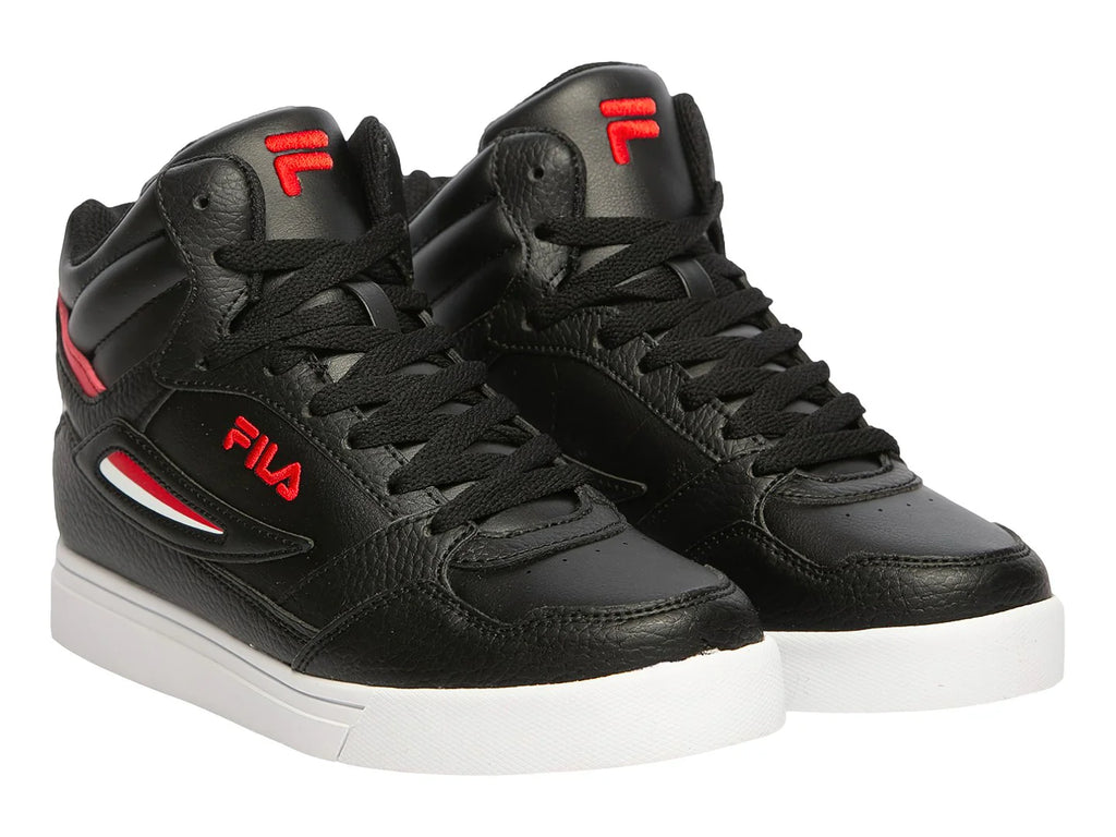 Tenis FILA Everge Negro Blanco y Rojo para Niño