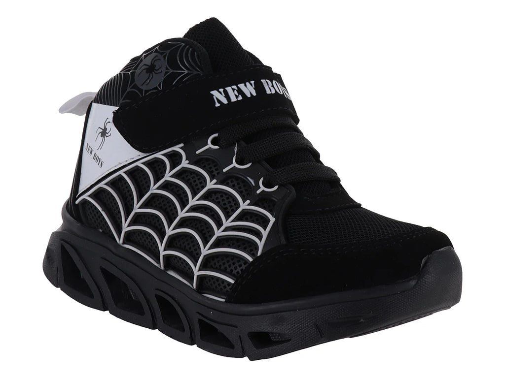 Tenis New Boys Negro con Blanco para Niño