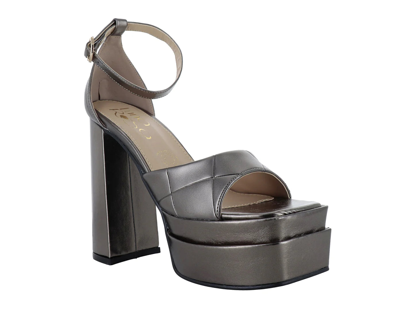 Sandalias de Tacón Luna Rosa Plata para Mujer