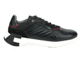 Tenis Cuadra de Piel y Ante Negro para Hombre