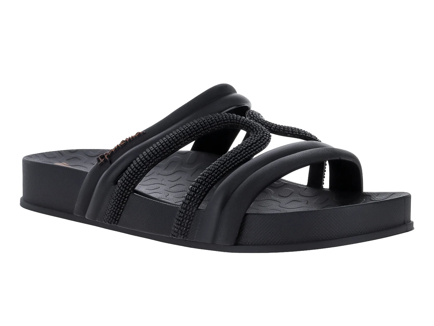 Sandalias Ipanema Slide Negro y Marrón para Mujer