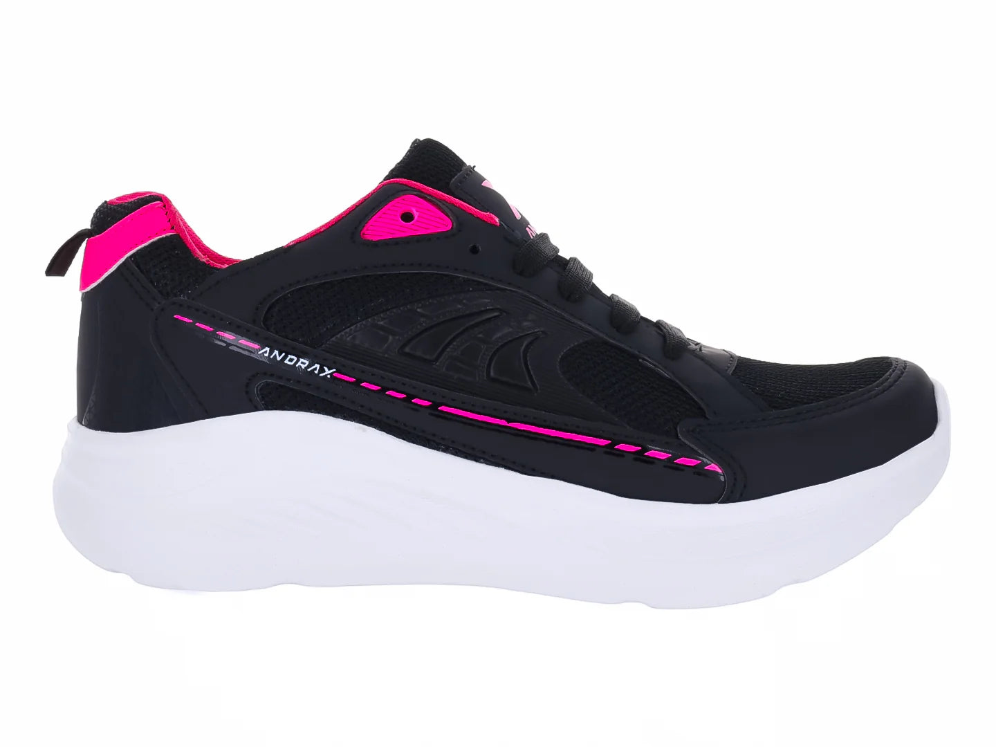Tenis Andrax Negro y Fucsia para Mujer