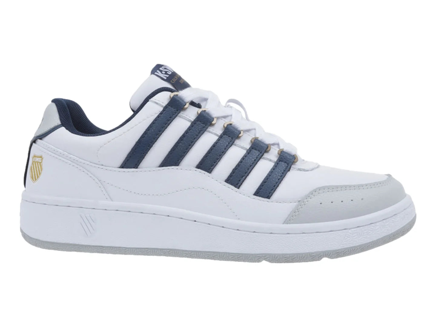 Tenis K Swiss Gravity Blanco Azul Marino y Gris para Hombre