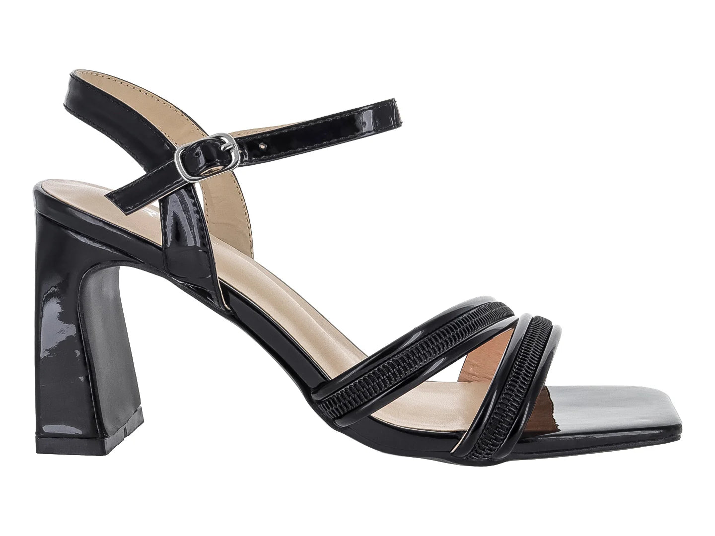 Sandalias de Tacón Cuadrado ROZE Negro para Mujer