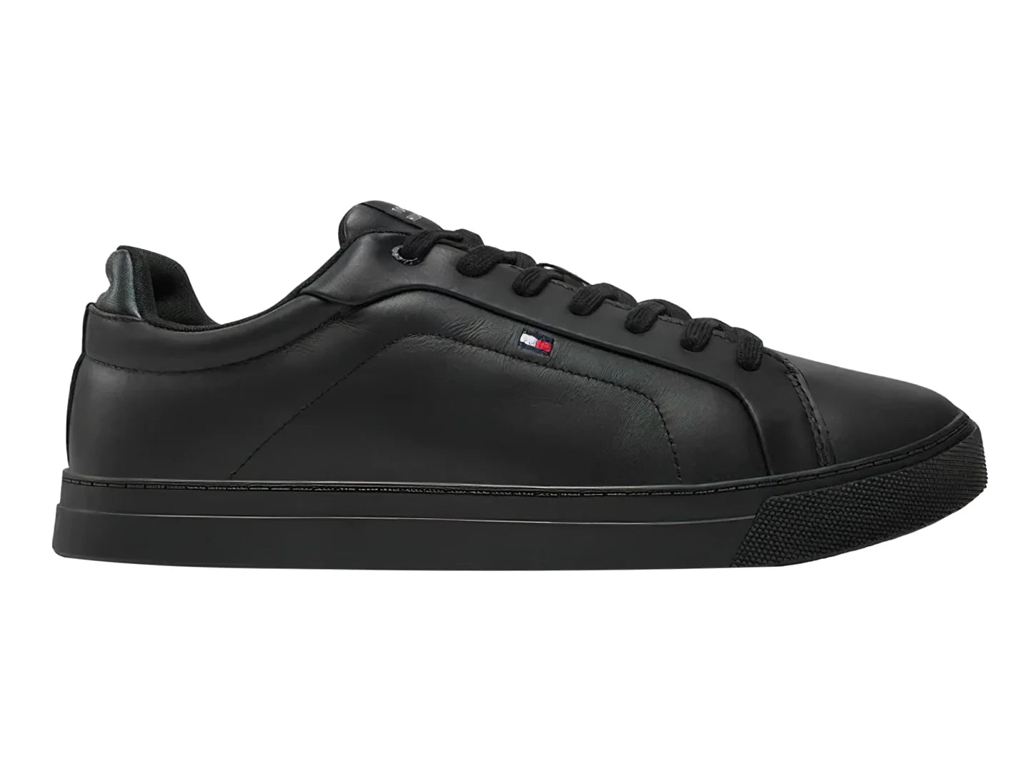 Tenis Tommy Hilfiger Icon Court LTH Flag Negro para Hombre