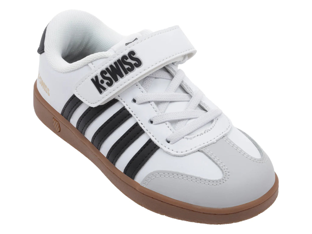 Tenis K SWISS Francis Court Blanco y Negro para Niño