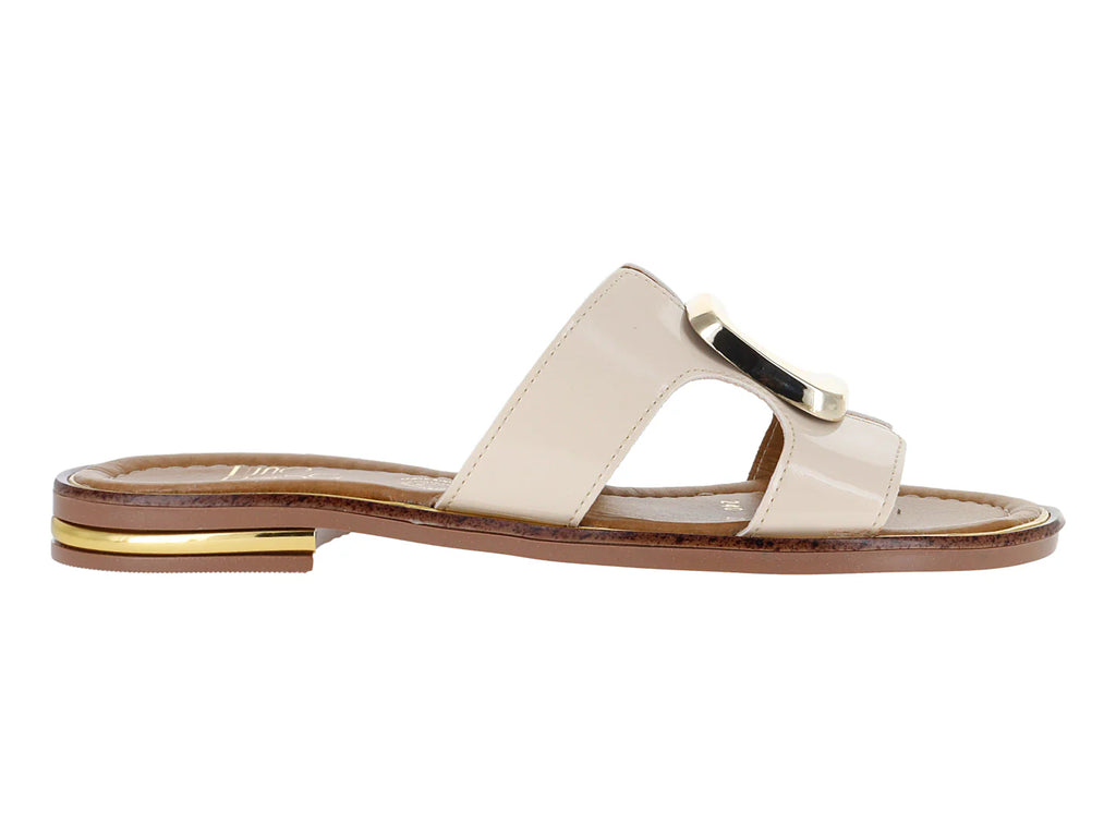 Sandalias Luna Rosa Charol Color Miga para Mujer