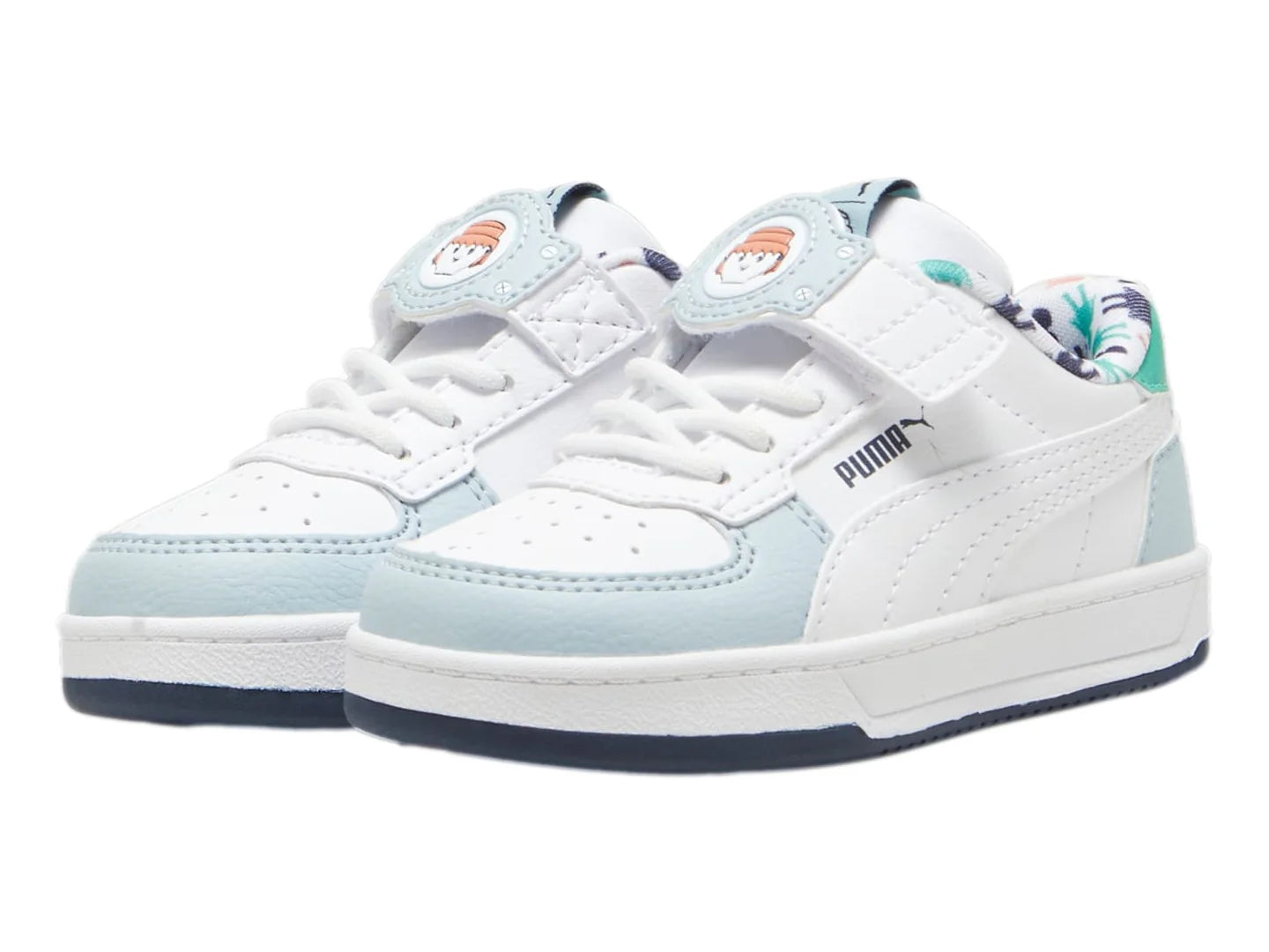 Tenis PUMA Caven 20 Playmobil Blanco y Azul para Niño