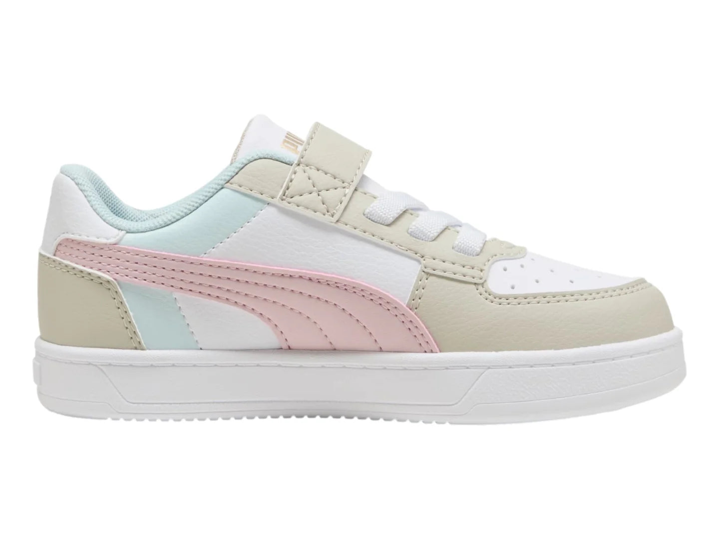 Tenis PUMA Caven 20 Block Beige y Rosa para Niña