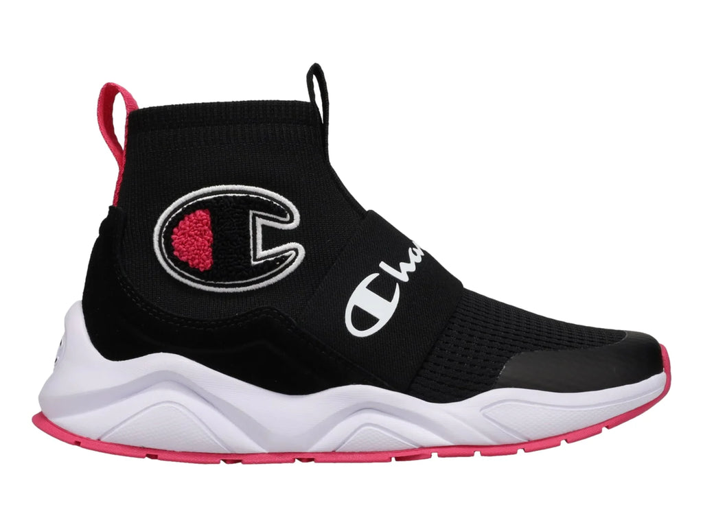 Tenis Champion Rally Pro Negro y Rosa para Mujer