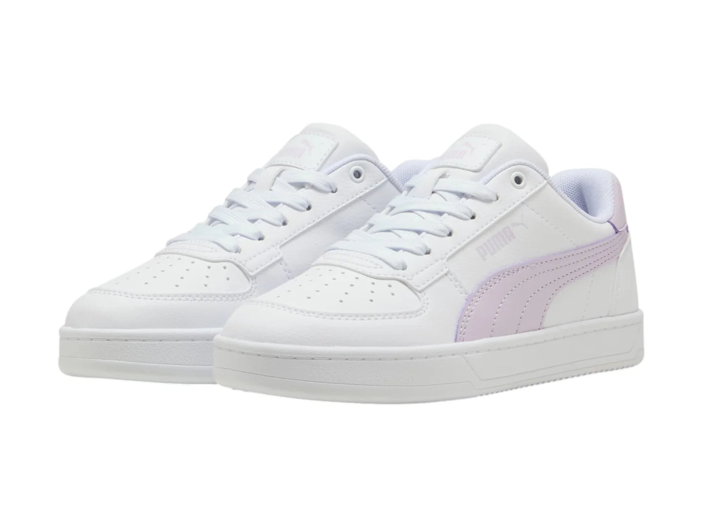 Tenis PUMA Caven 20 Blanco y Lila para Niña