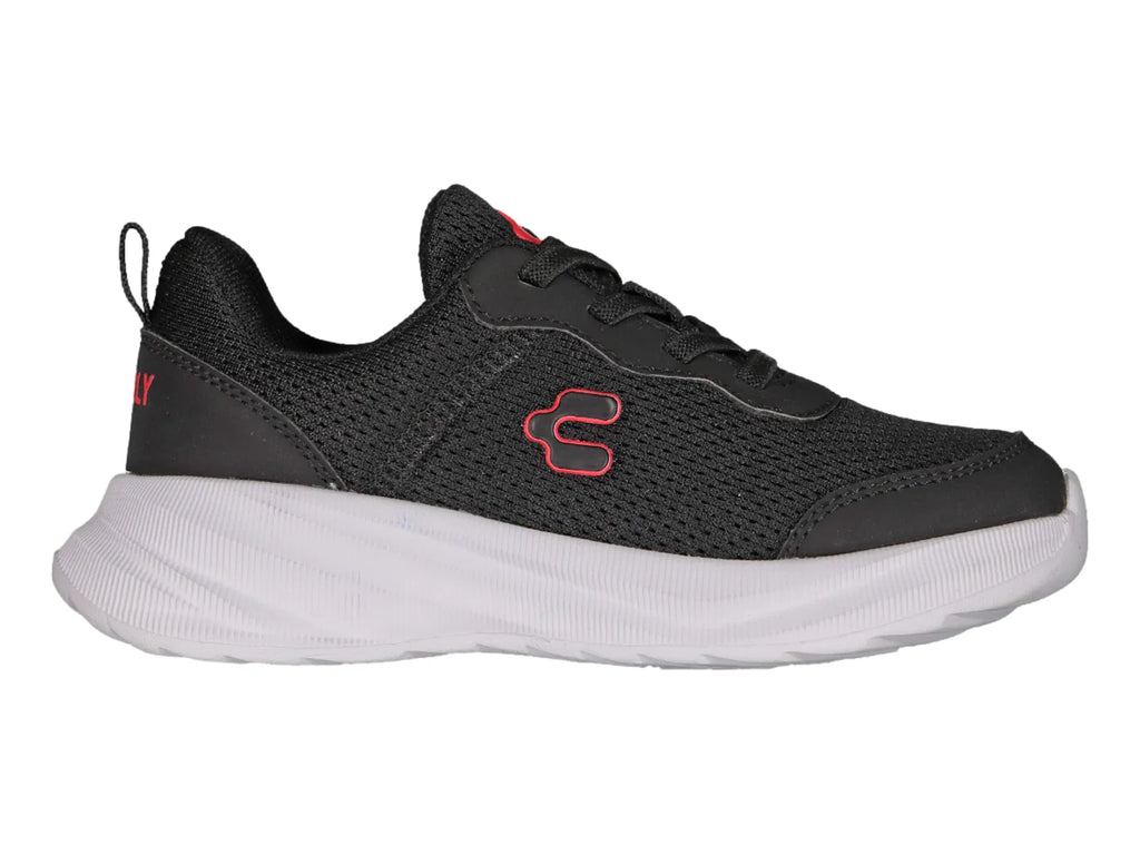 Tenis Charly Negro Blanco y Rojo para Niño