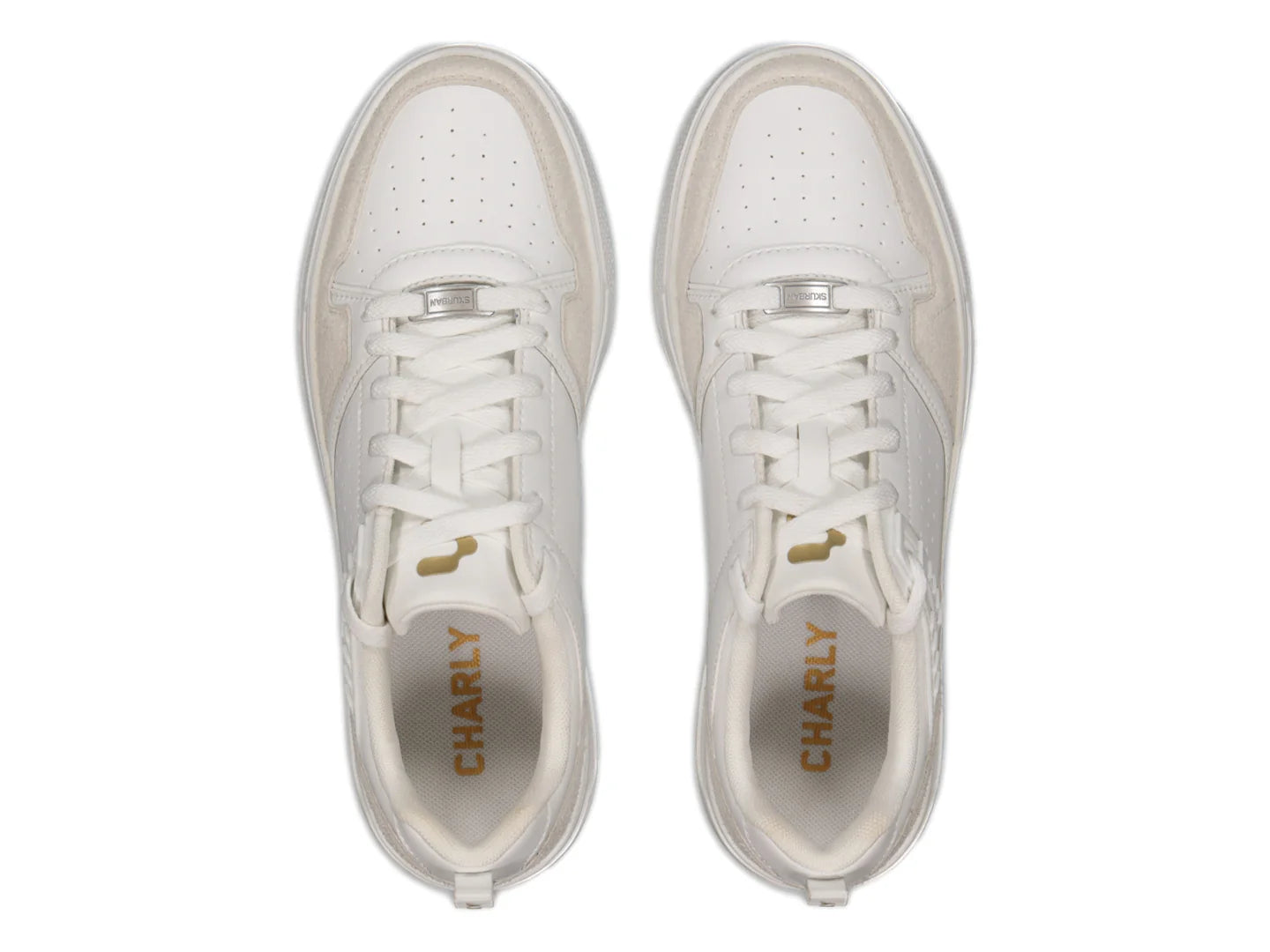 Tenis Charly Blanco y Oro para Mujer
