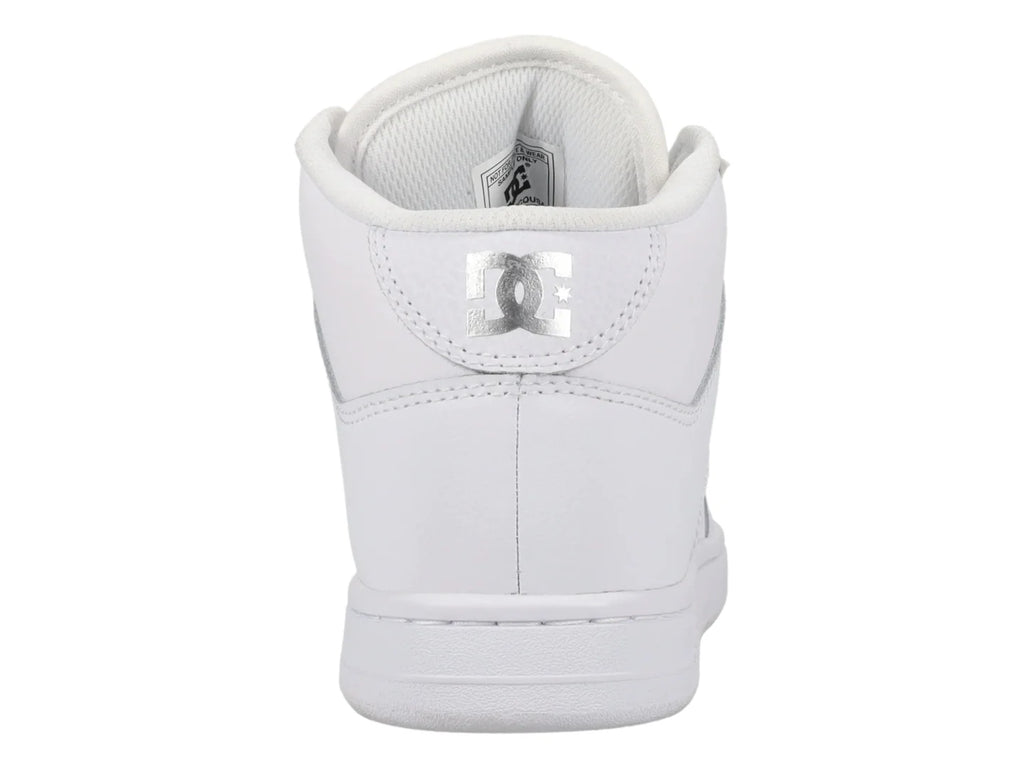 Tenis DC Shoes Manteca 4 Mid Blancos y Plata para Mujer