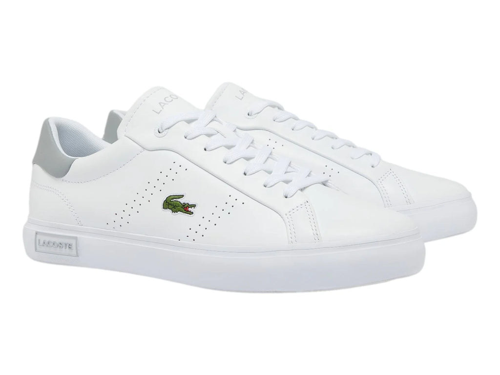 Tenis Lacoste Powercourt 20 Blanco y Gris para Hombre