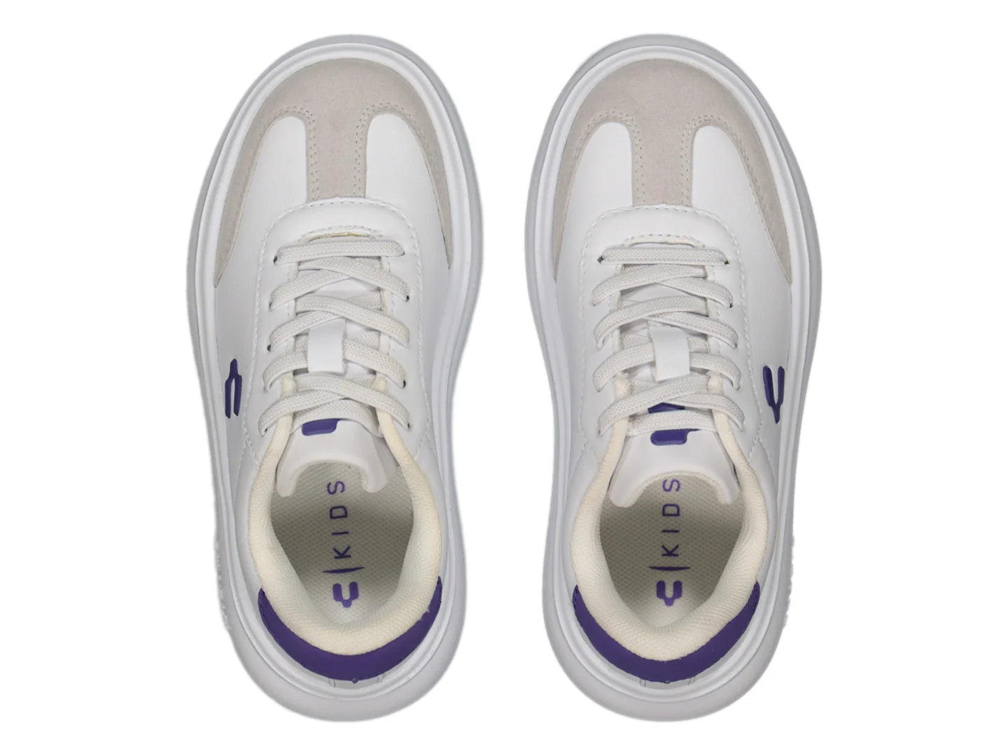 Tenis Charly Blancos con Morado para Niña
