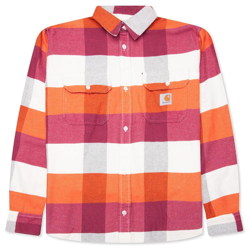 Lyman L S Shirt Lyman Check Kumquat